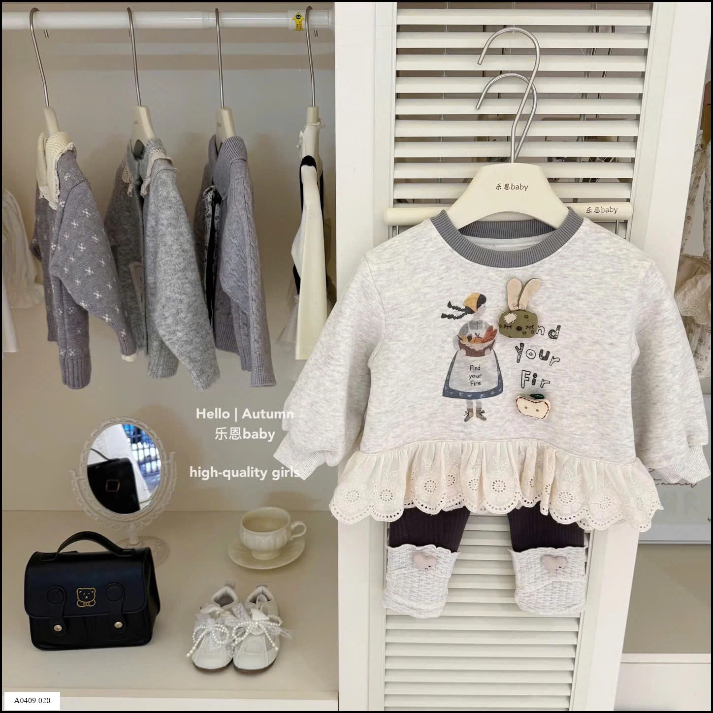 SET ÁO NỈ MIX QUẦN LEGGING BG   Giá sỉ 227k