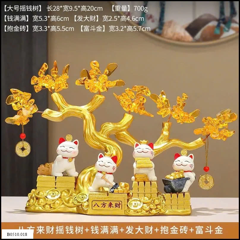 Mèo thần tài + cây vàng  Giá sỉ 450k