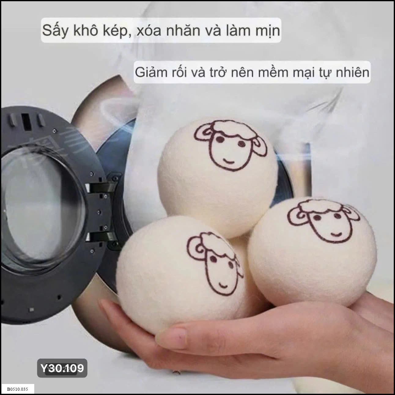 SET 6 QUẢ BÓNG SẤY LEN 100% LÔNG CỪU  Giá sỉ 80k