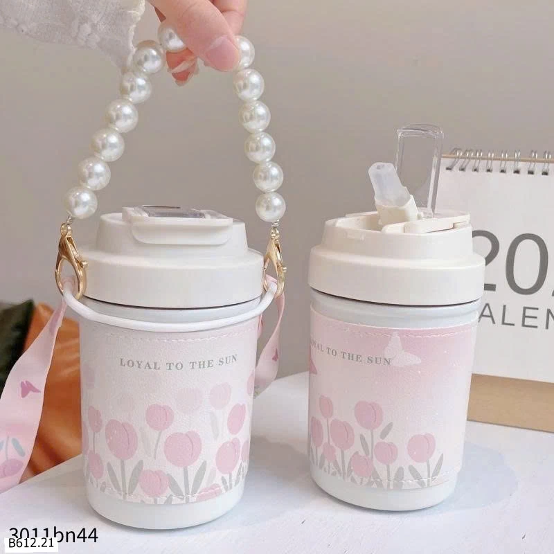 BÌNH GIỮ NHIỆT QUAI XÁCH NGỌC TRAI SIÊU XINH  Giá sỉ 120k