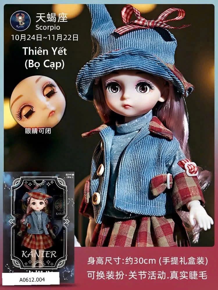 BÚP BÊ BJD 12 CUNG HOÀNG ĐẠO Giá sỉ 168k