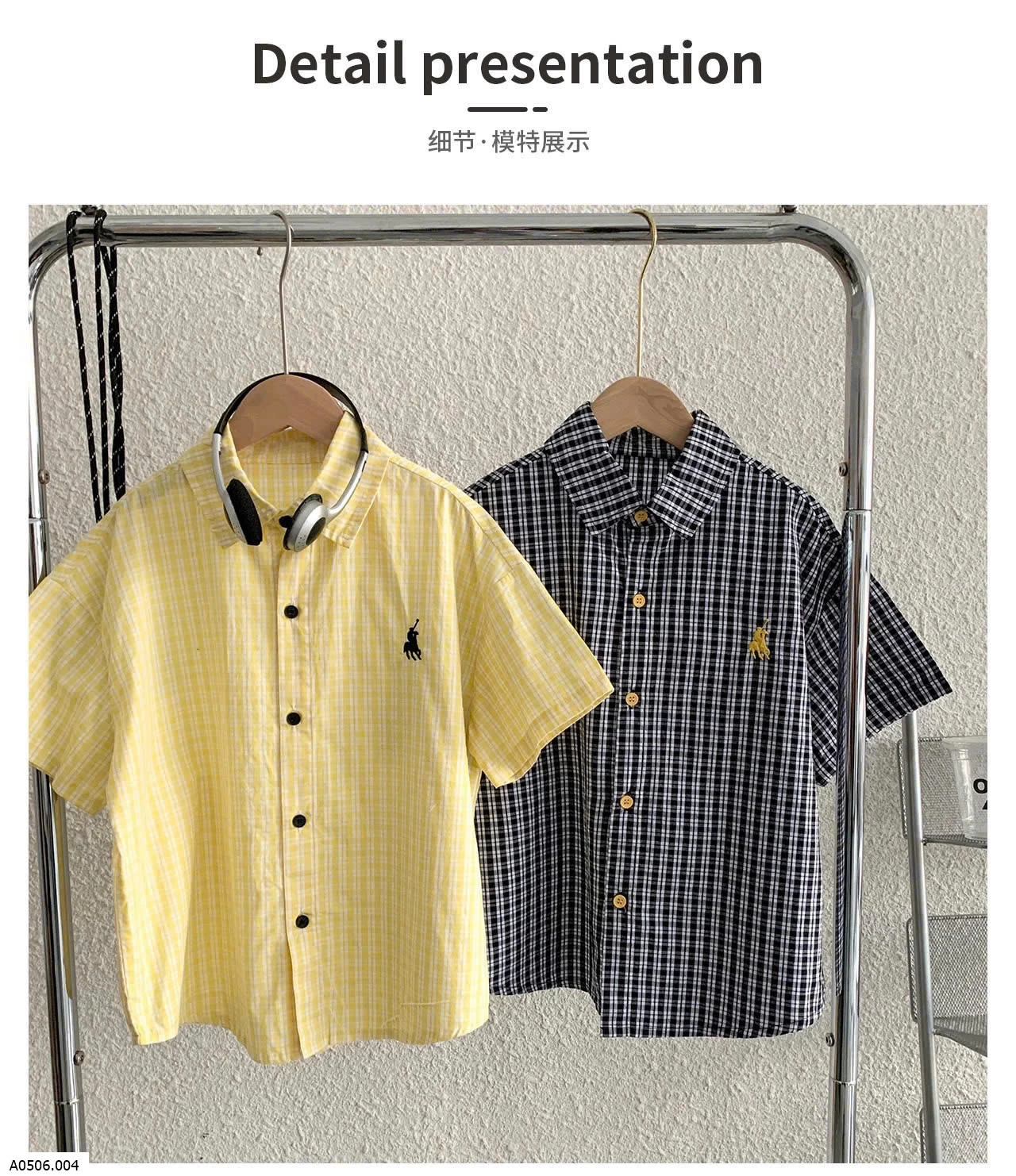 ÁO SƠ MI KẺ CARO AOAOKIDS BT    Sỉ 137k