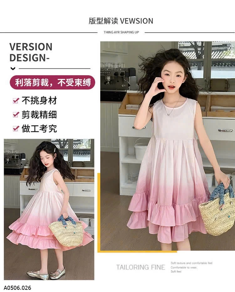 VÁY PHA MÀU BÉ GÁI SZ LỚN Sỉ 205k 