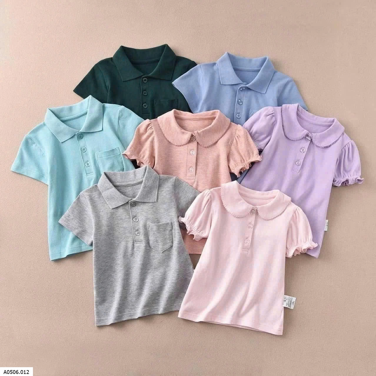 ÁO POLO BÉ GÁI    Sỉ Sz 90-140 #104k Sz 150-170 #110k