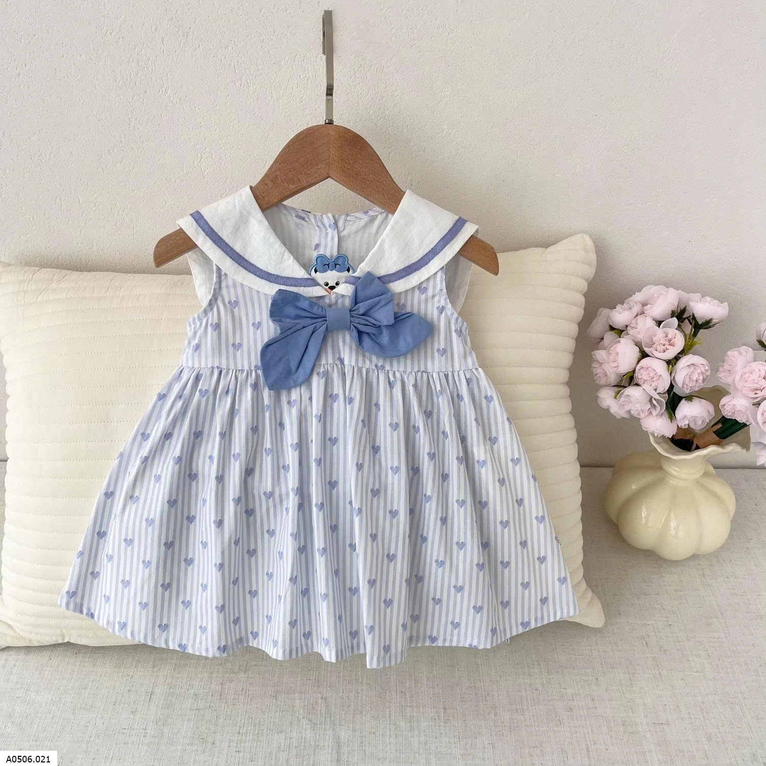 Váy cổ thủy thủ bé gái Sỉ 147k