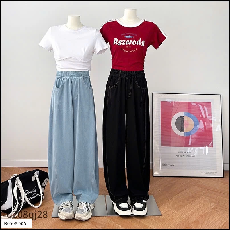 QUẦN JEAN TENCEL ỐNG RỘNG CHO NỮ   Giá sỉ 145k